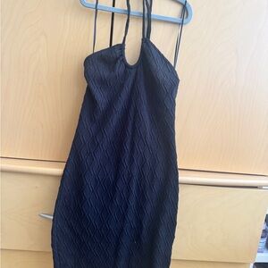 Black Halter Mini Dress